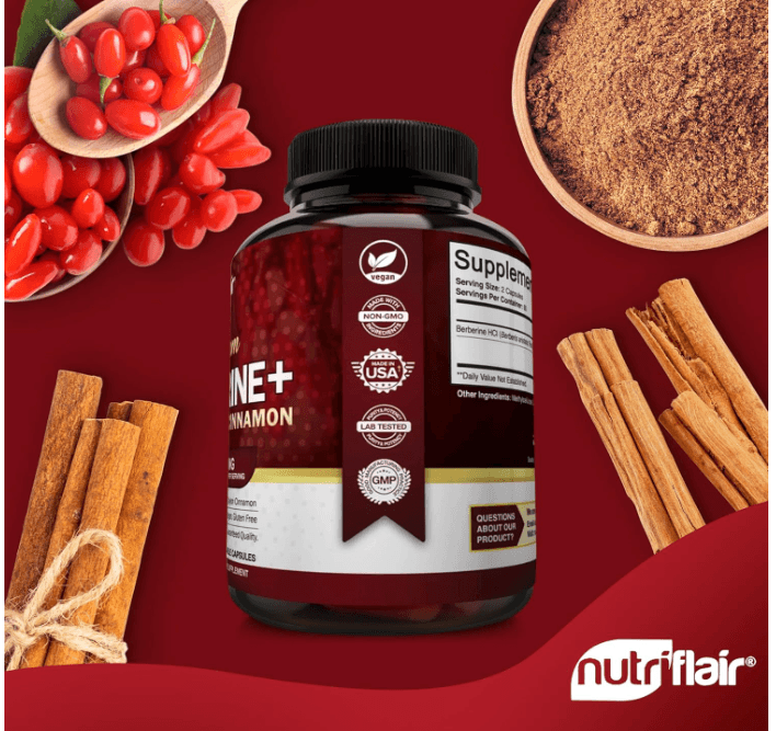 Berberina 1200 mg Premium 120 Cápsulas Nutriflair - Imagen 4