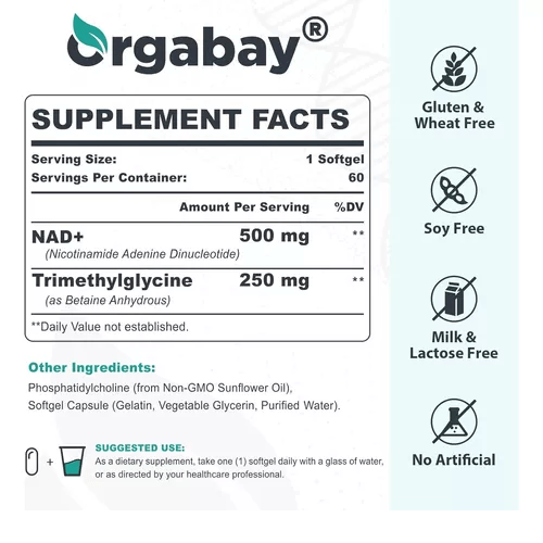 NAD Liposomal 500 Mg Nad+ Envejecimiento Saludable - Imagen 2