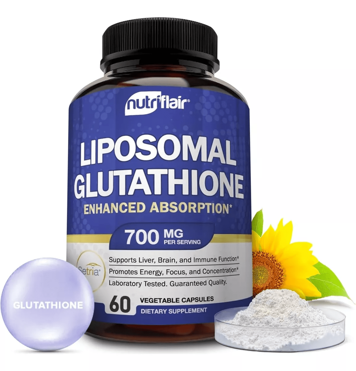 Glutation Liposomal 700 Mg 60 Capsulas  Nutriflair