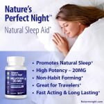 Melatonina Nature's Perfect Night 20 mg 180 Capsulas – Biogate Argentina