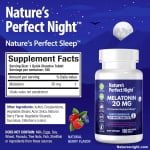 Melatonina Nature's Perfect Night 20 mg 180 Capsulas – Biogate Argentina