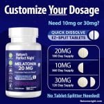 Melatonina Nature's Perfect Night 20 mg 180 Capsulas – Biogate Argentina