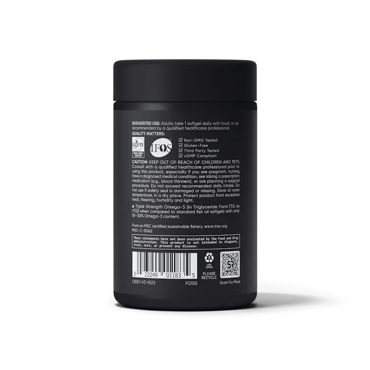 Omega-3 Fish Oil 90 Cap 1250 Mg Sports Research - Imagen 3
