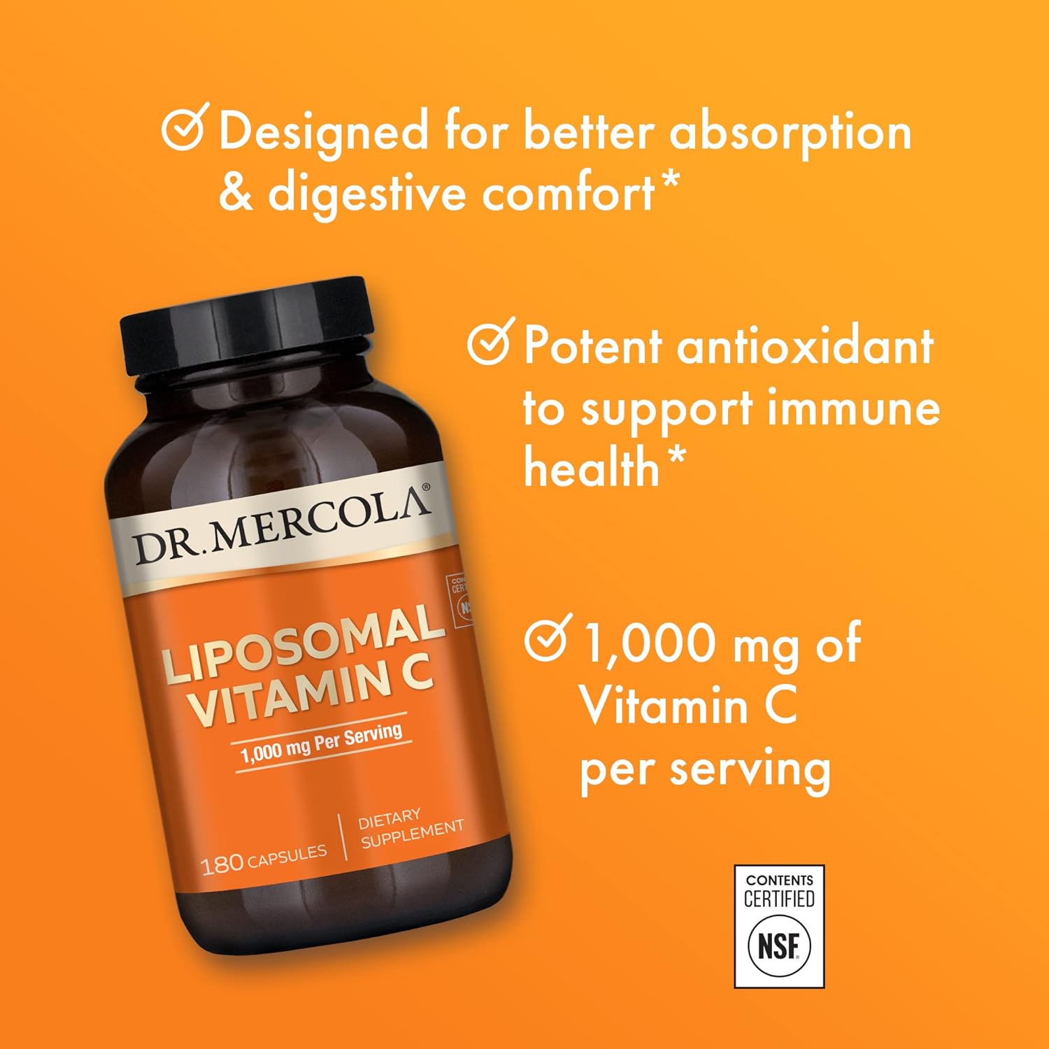 Dr. Mercola Vitamina Liposómal C 1000 Mg 180 cápsulas – Biogate Argentina