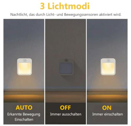 Luz Nocturna LED con Sensor de Movimiento 220V - Imagen 2