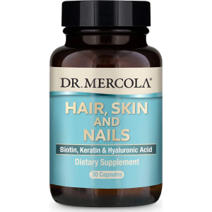 Dr. Mercola Cabello, Piel Y uñas Con Biotina, Queratina y Acido Hialurónico 30 Capsulas