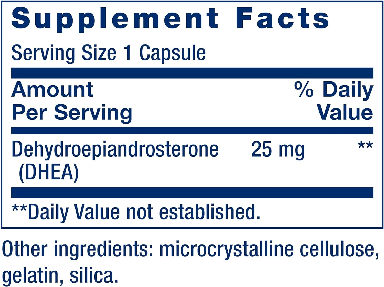 Suplemento DHEA Life Extensión 25 Mg 100C – Biogate Argentina