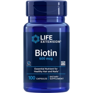 Suplemento Biotin Vitamina B7 Life Extension 600 Mcg 100C