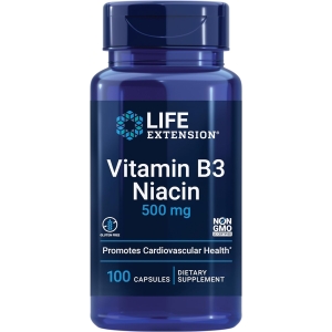 Suplemento Vitamina B3 Niacin Life Extensión 500 Mg 100C