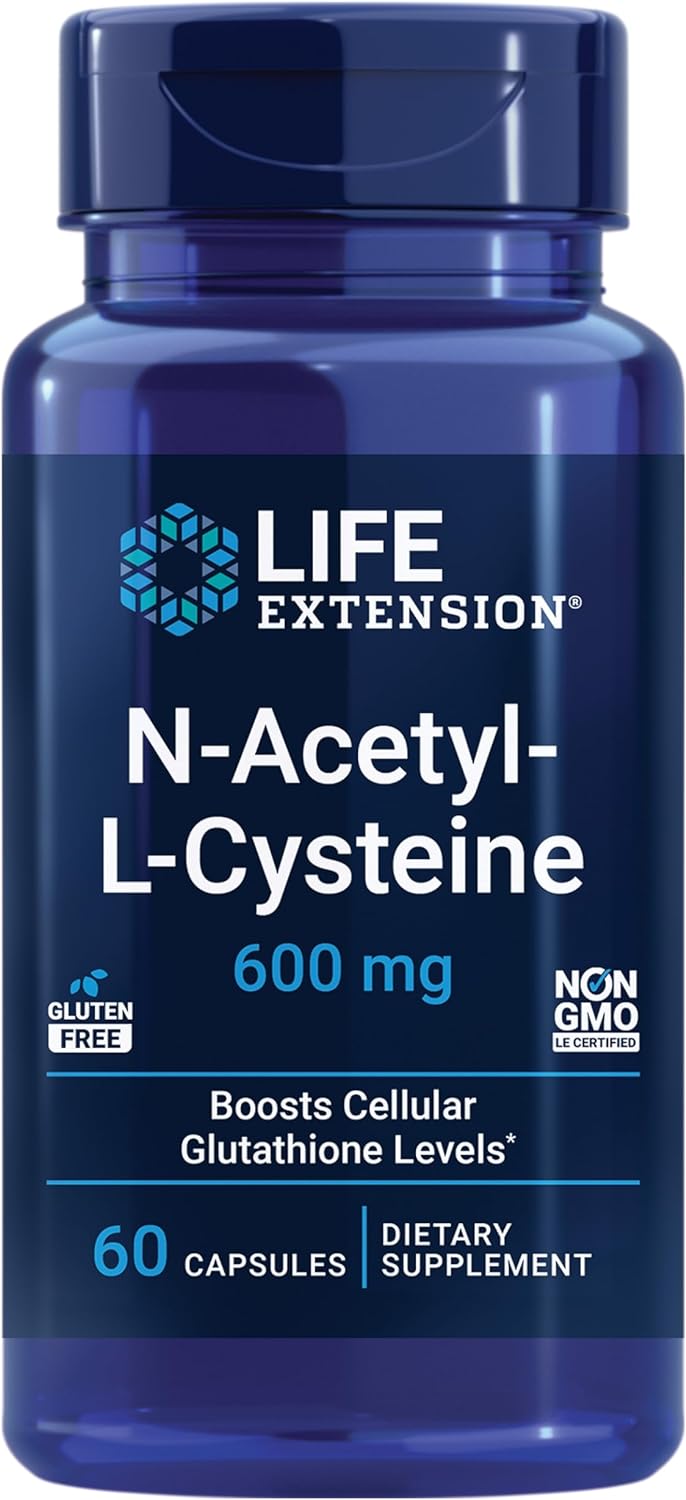 Suplemento N-Acetyl L-Cysteine Life Extension 600 Mg 60C