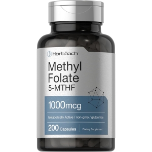 Suplemento Folato De Metilo 5-MTHF 1000 Mcg 200 Capsulas