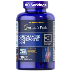 Puritan's Pride, Glucosamina de doble fuerza, Condroitina y MSM 240 capsulas