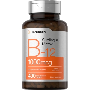 Suplemento Vitamina B12 Sublingual 1000 mcg 400 Capsulas Horbaach