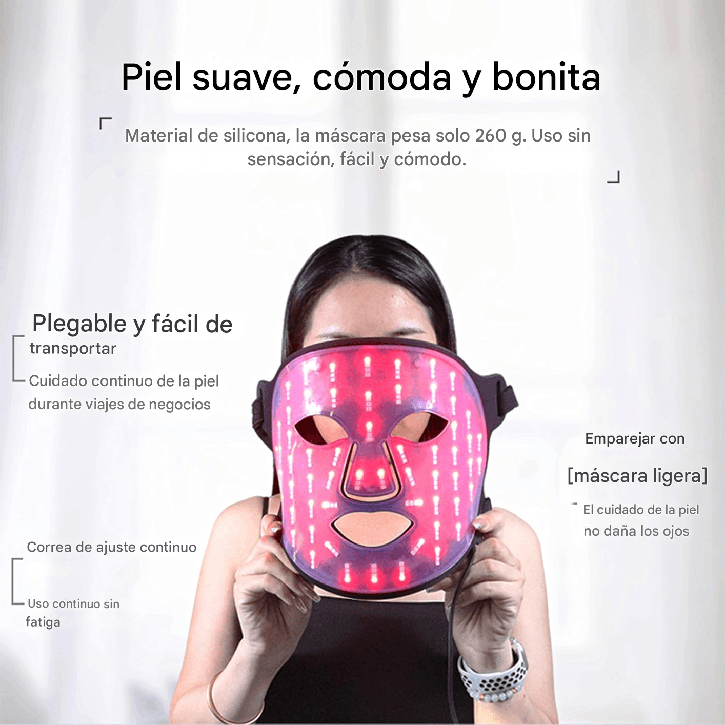 Máscara De Terapia Luz Led Roja E Infrarroja Belleza Y Salud – Biogate Argentina