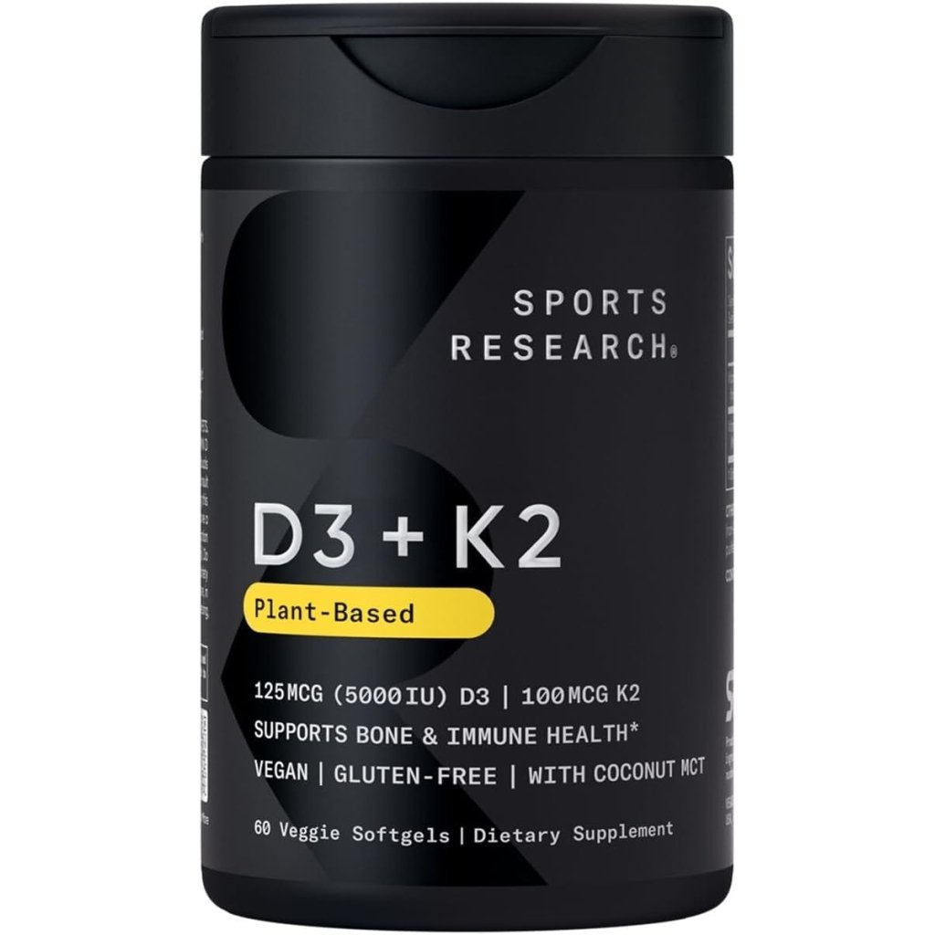Vitamina D3 + K2 2 En 1 60 Capsulas Sports Research – Biogate Argentina