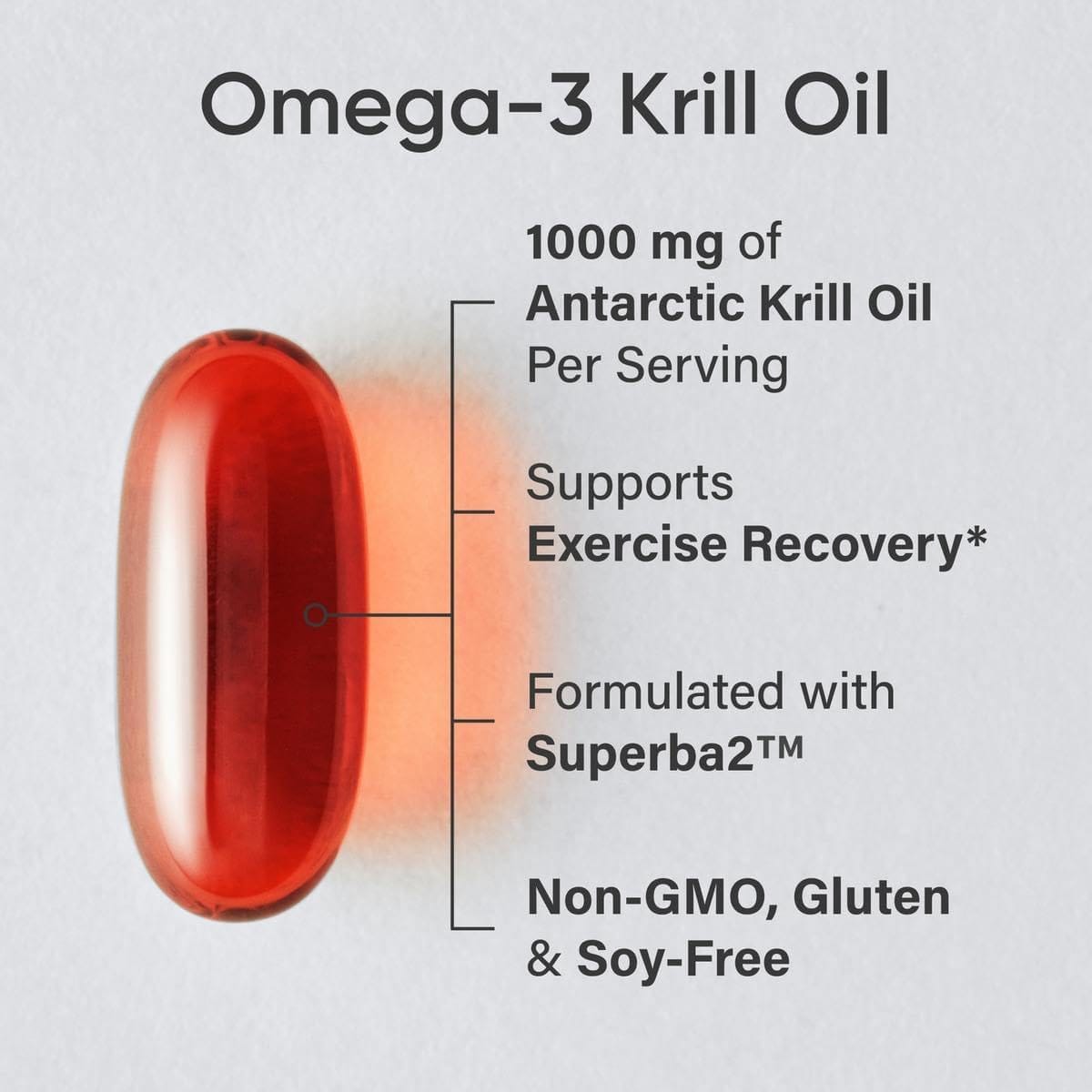 Omega-3 Krill Oil Astaxanthin 60 Capsulas Sports Research - Imagen 3