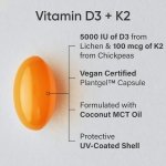 Vitamina D3 + K2 2 En 1 60 Capsulas Sports Research – Biogate Argentina