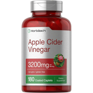 Suplemento Capsulas de Vinagre De Sidra de Manzana 3200 Mg 180 unidades