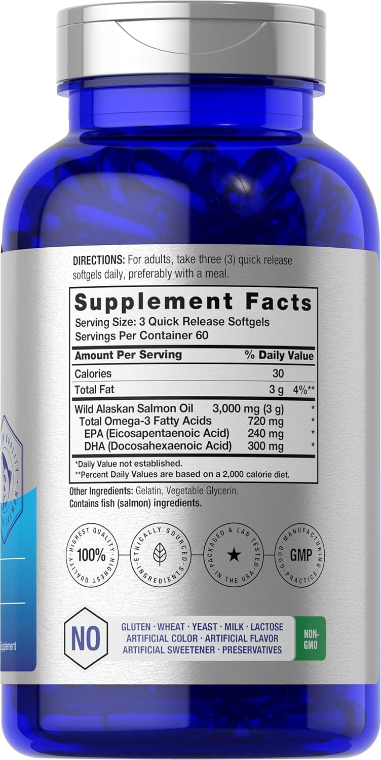 Suplemento Aceite De Salmon Horbaach 3000 Mg 180 Capsulas - Imagen 6
