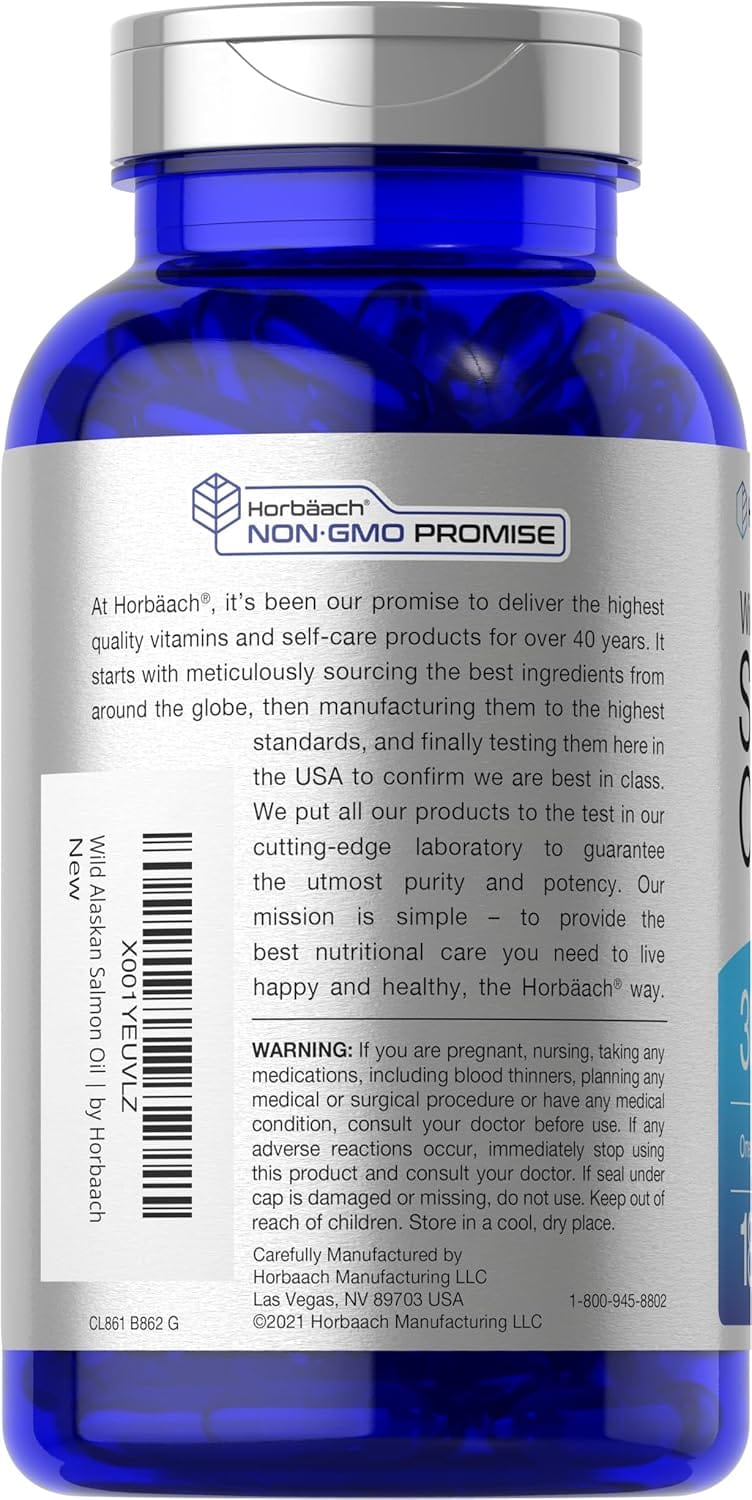 Suplemento Aceite De Salmon Horbaach 3000 Mg 180 Capsulas - Imagen 5