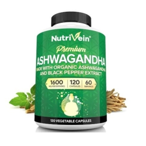 Suplemento Ashwagandha 1600 Mg Nutrivein 120 Capsulas Organicas
