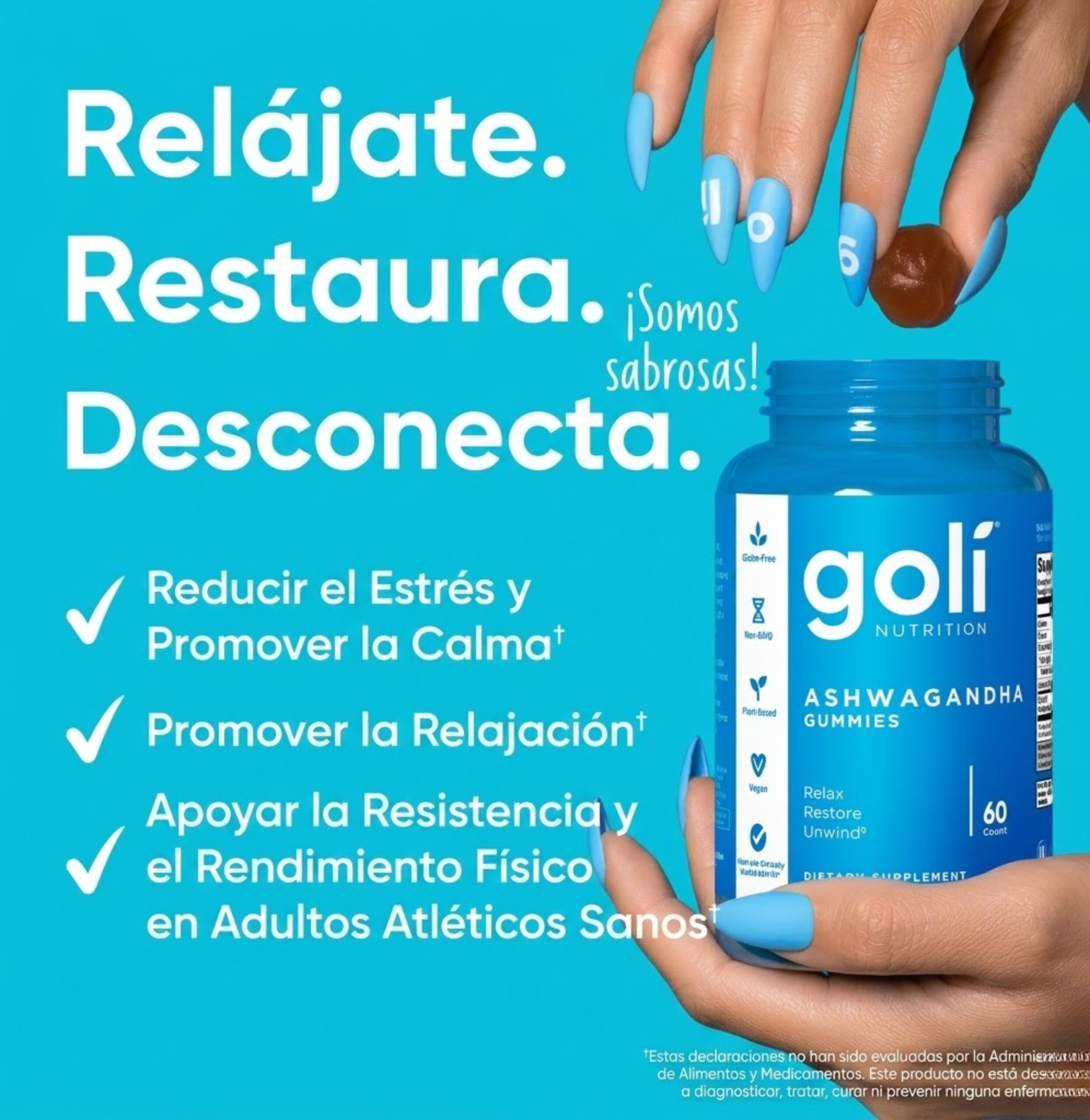 Suplemento 60 Gomitas Goli Ashwagandha Y Vitamina D Ksm-66 – Biogate Argentina