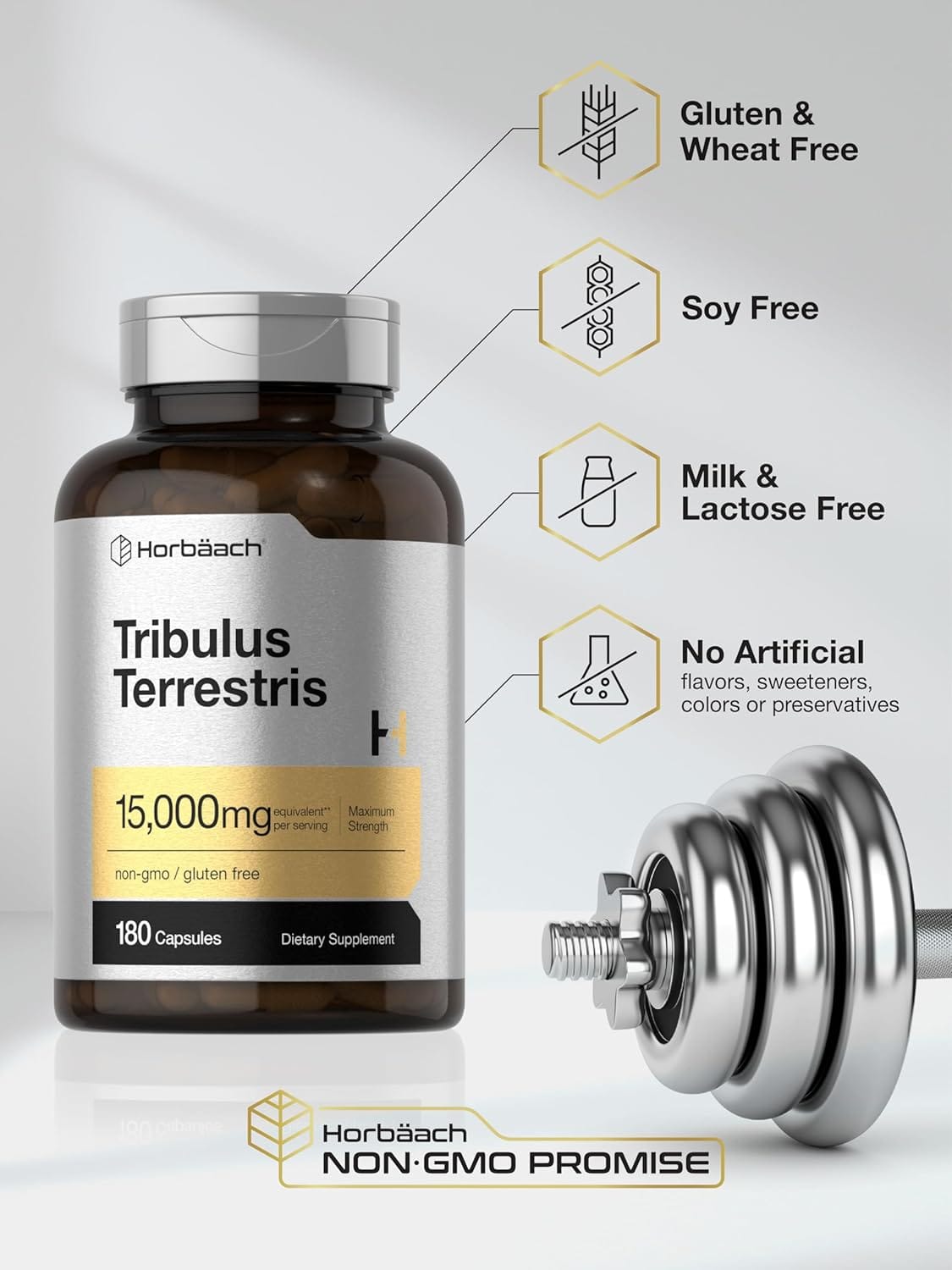 Tribulus Terrestris 15.000 mg 180 Capsulas Horbaach – Biogate Argentina