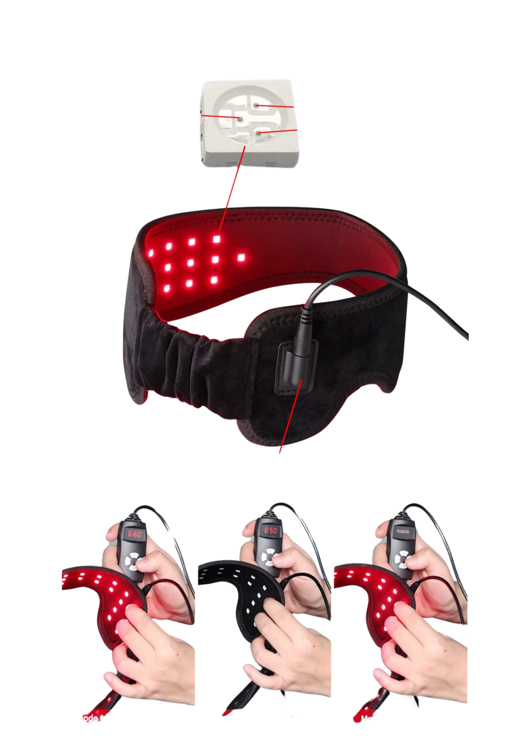 Cuello De Terapia Led Luz Roja E Infrarroja Portátil – Biogate Argentina