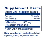 L-Glutamina 500 mg 100 capsulas Life Extension – Biogate Argentina