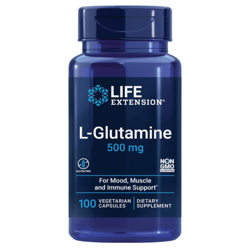 L-Glutamina 500 mg 100 capsulas Life Extension – Biogate Argentina