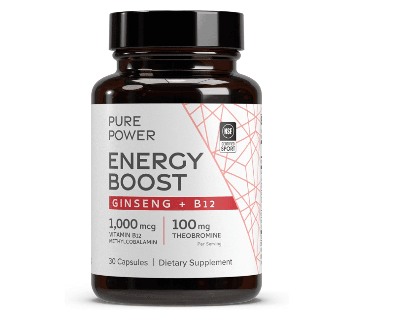 Pure Power Energy Boost Ginseng + B12 30 Cápsulas Dr. Mercola