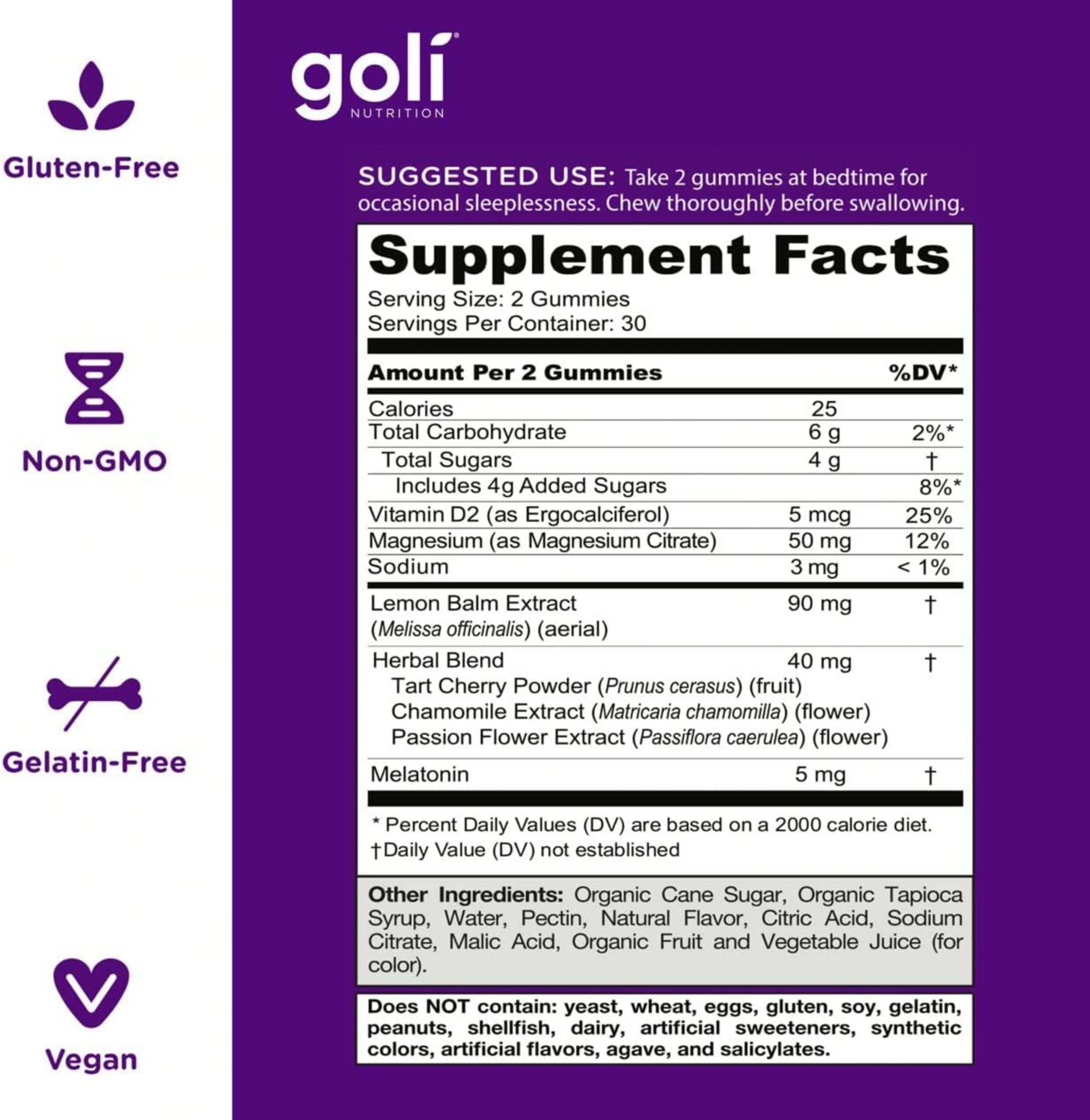 Goli Gomitas Dreamy Sleep 60 unidades 5 mg de Melatonina – Biogate Argentina