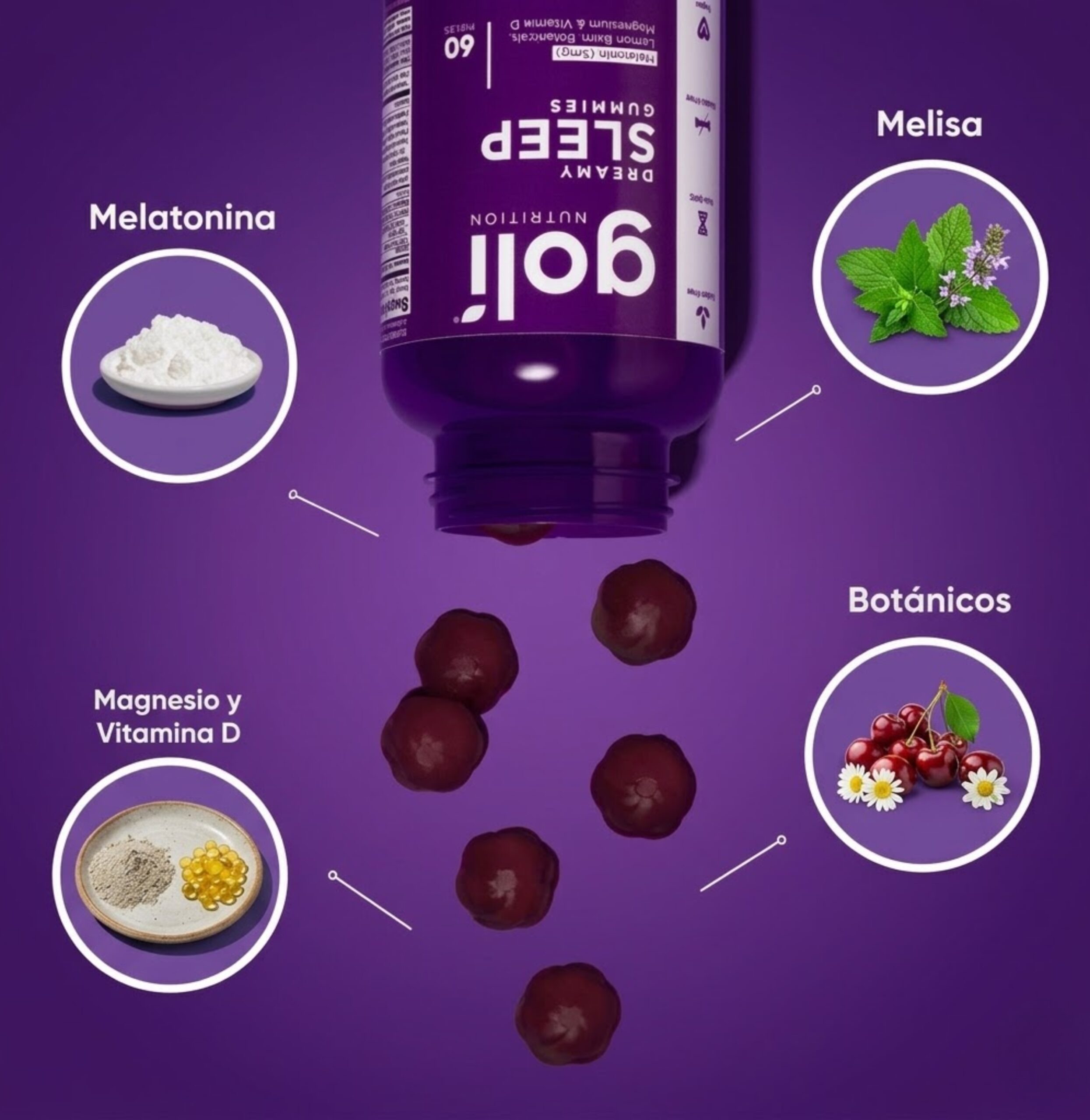 Goli Gomitas Dreamy Sleep 60 unidades 5 mg de Melatonina – Biogate Argentina