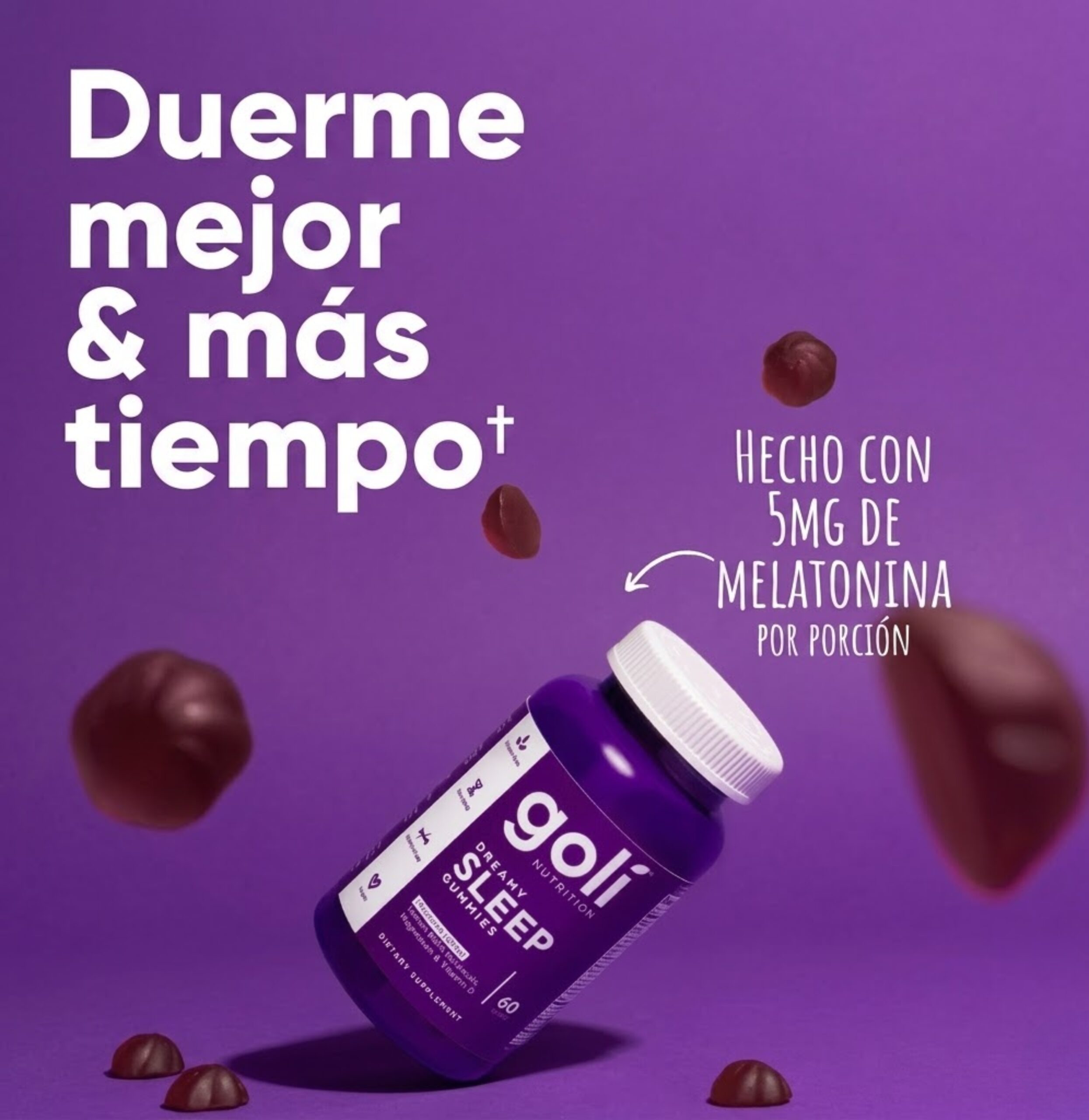 Goli Gomitas Dreamy Sleep 60 unidades 5 mg de Melatonina – Biogate Argentina