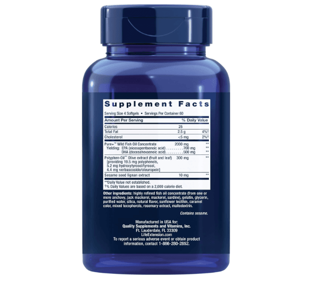 Super Omega-3 EPA/DHA 240 Tabletas Life Extension – Biogate Argentina