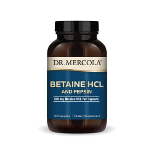 Dr. Mercola Betaina Hcl Y Pepsina 90 Capsulas 650 Mg