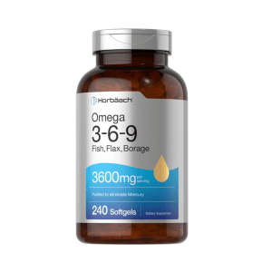 Triple Omega 3-6-9 ,3600 mg 240 cápsulas blandas Horbaach