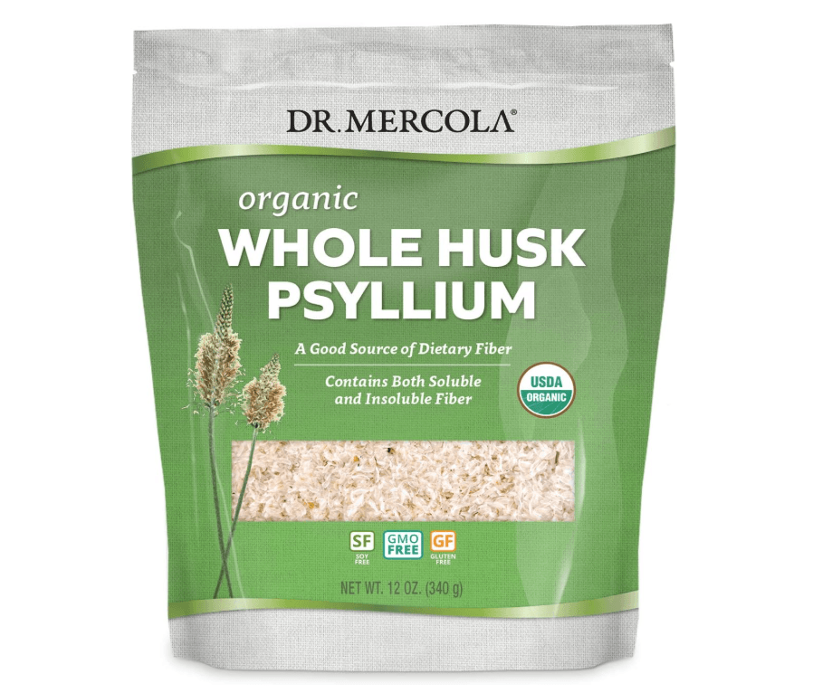 Cáscara entera de Psyllium Orgánica Dr. Mercola 68 porciones (355 g)