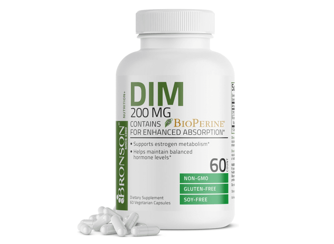 Bronson DIM 200 mg de diindolimetano con BioPerine 60 cápsulas