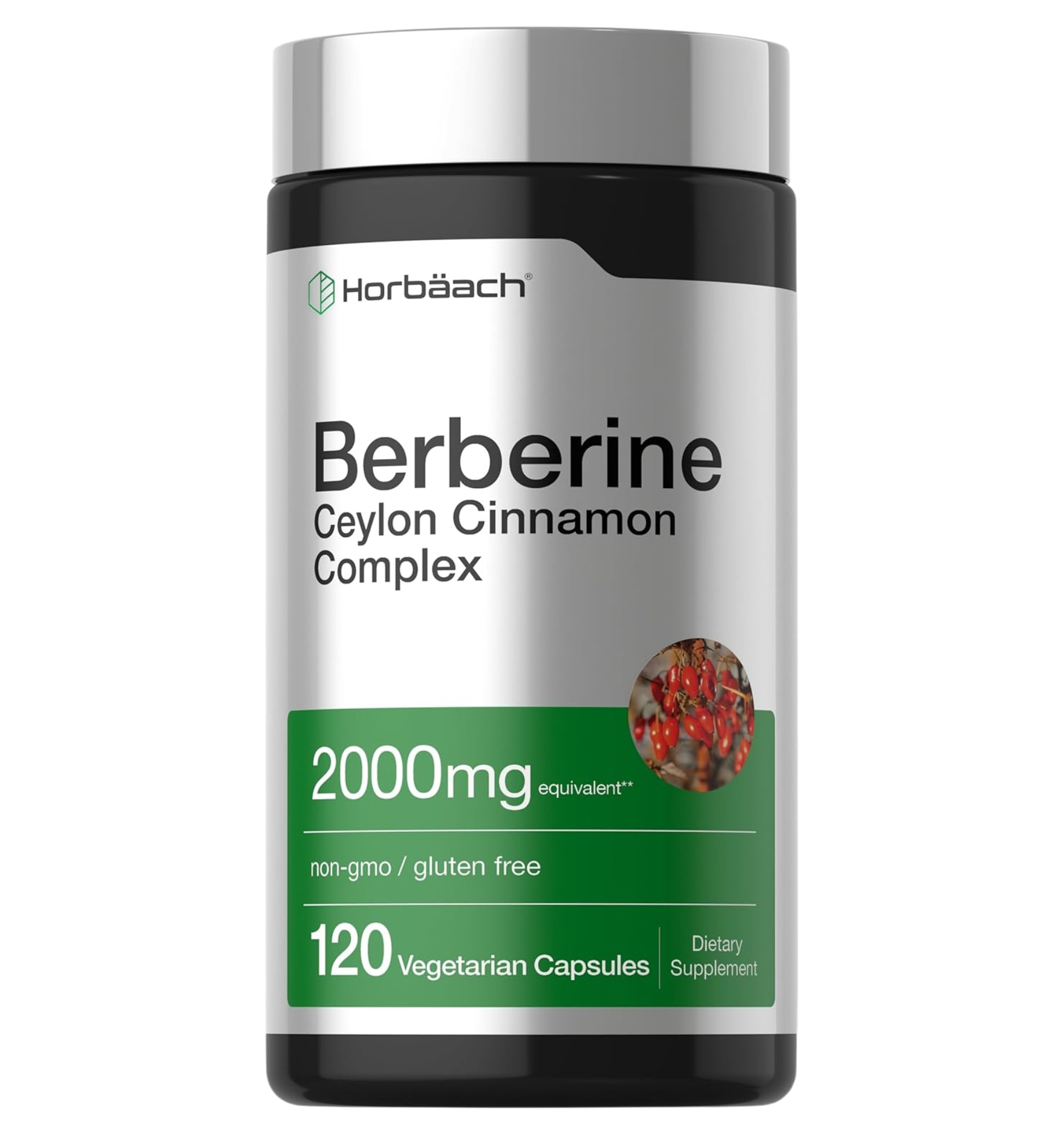 Berberina con Canela de Ceilán 2000 mg 120 cápsulas Horbaach