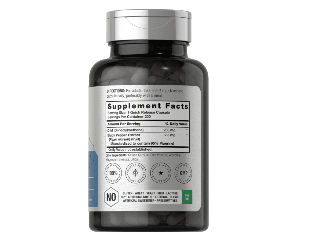 DIM Diindolilmetano avanzado 200 mg 200 cápsulas Horbaach - Imagen 2
