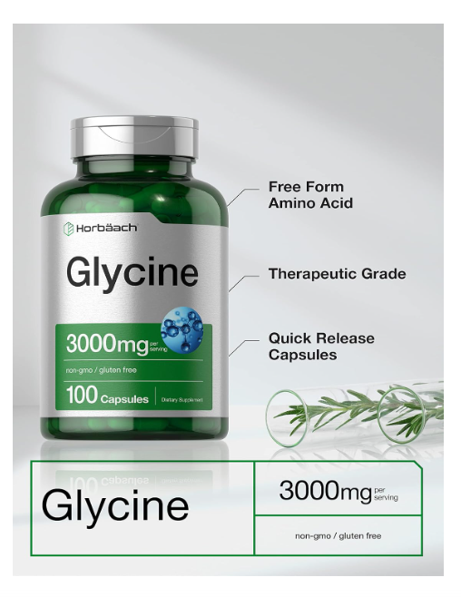 Horbäach Glicina de 3000 mg 100 cápsulas - Imagen 3