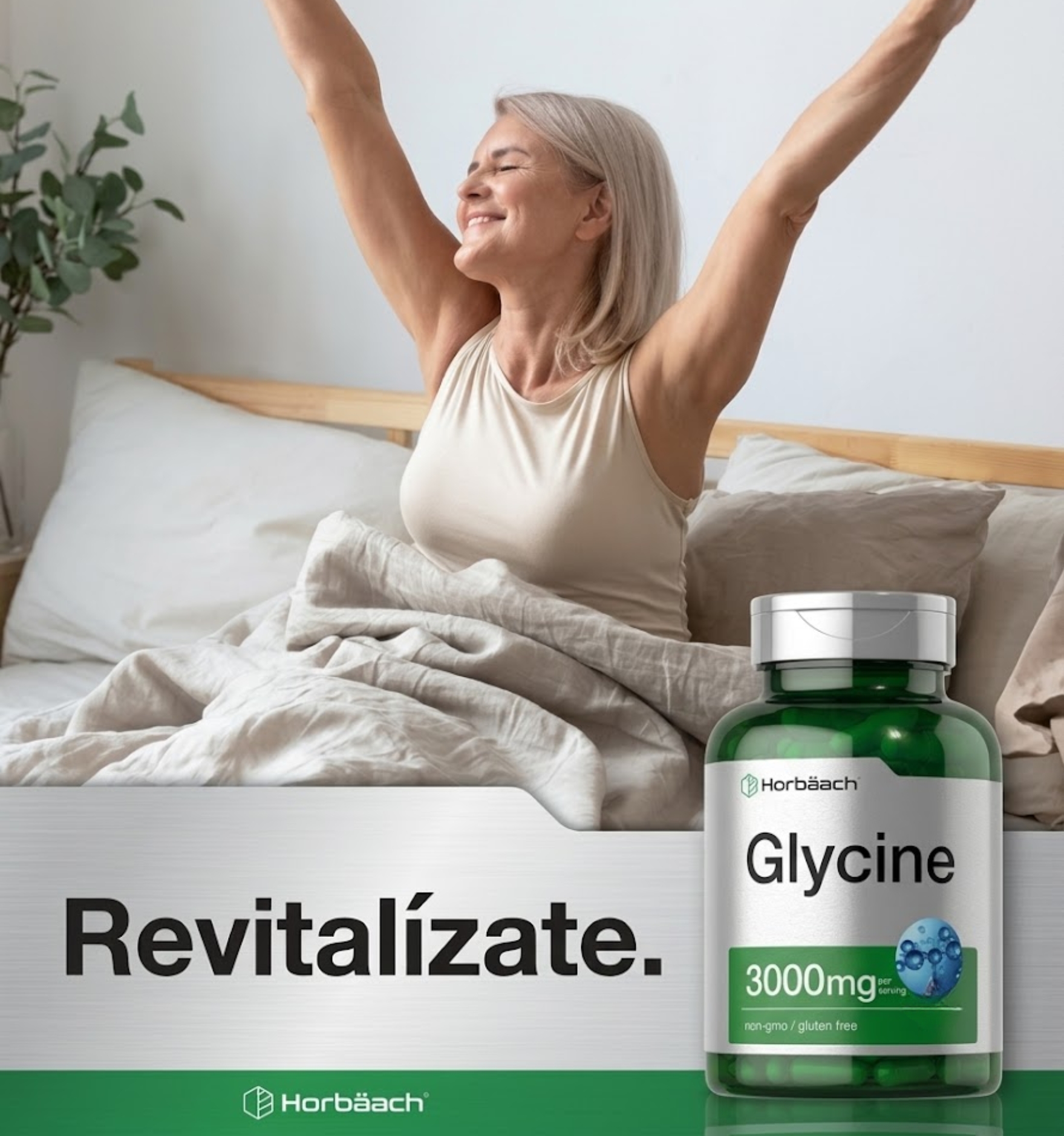 Horbäach Glicina de 3000 mg 100 cápsulas - Image 5
