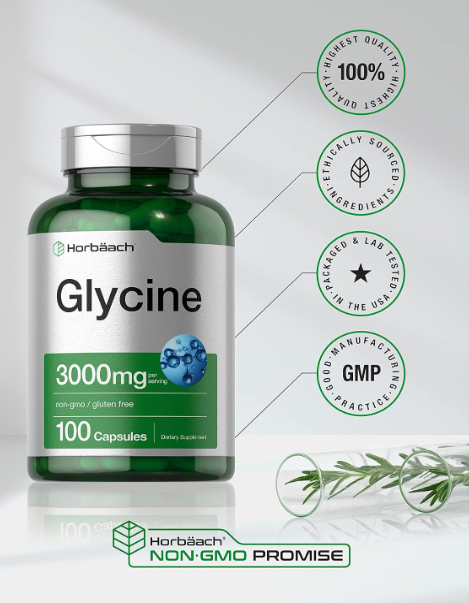 Horbäach Glicina de 3000 mg 100 cápsulas - Imagen 4
