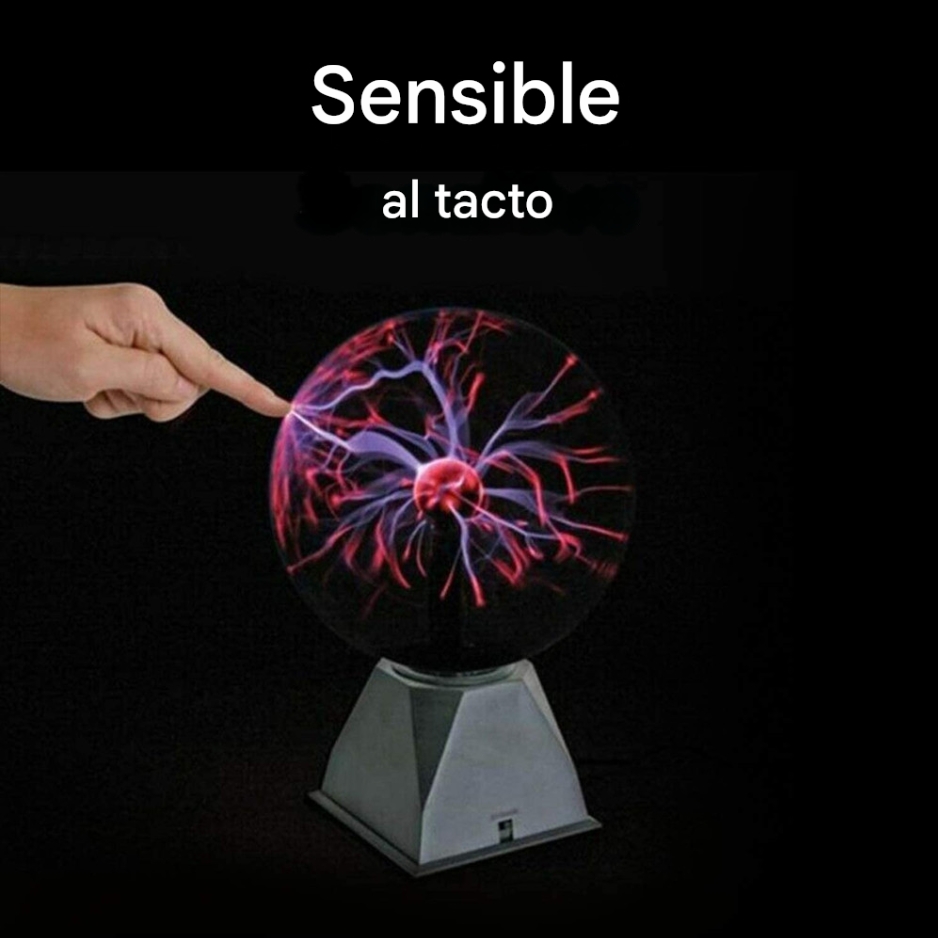 Lámpara de Globo de Plasma Interactivo con Sensor Táctil y Sonido – Biogate Argentina