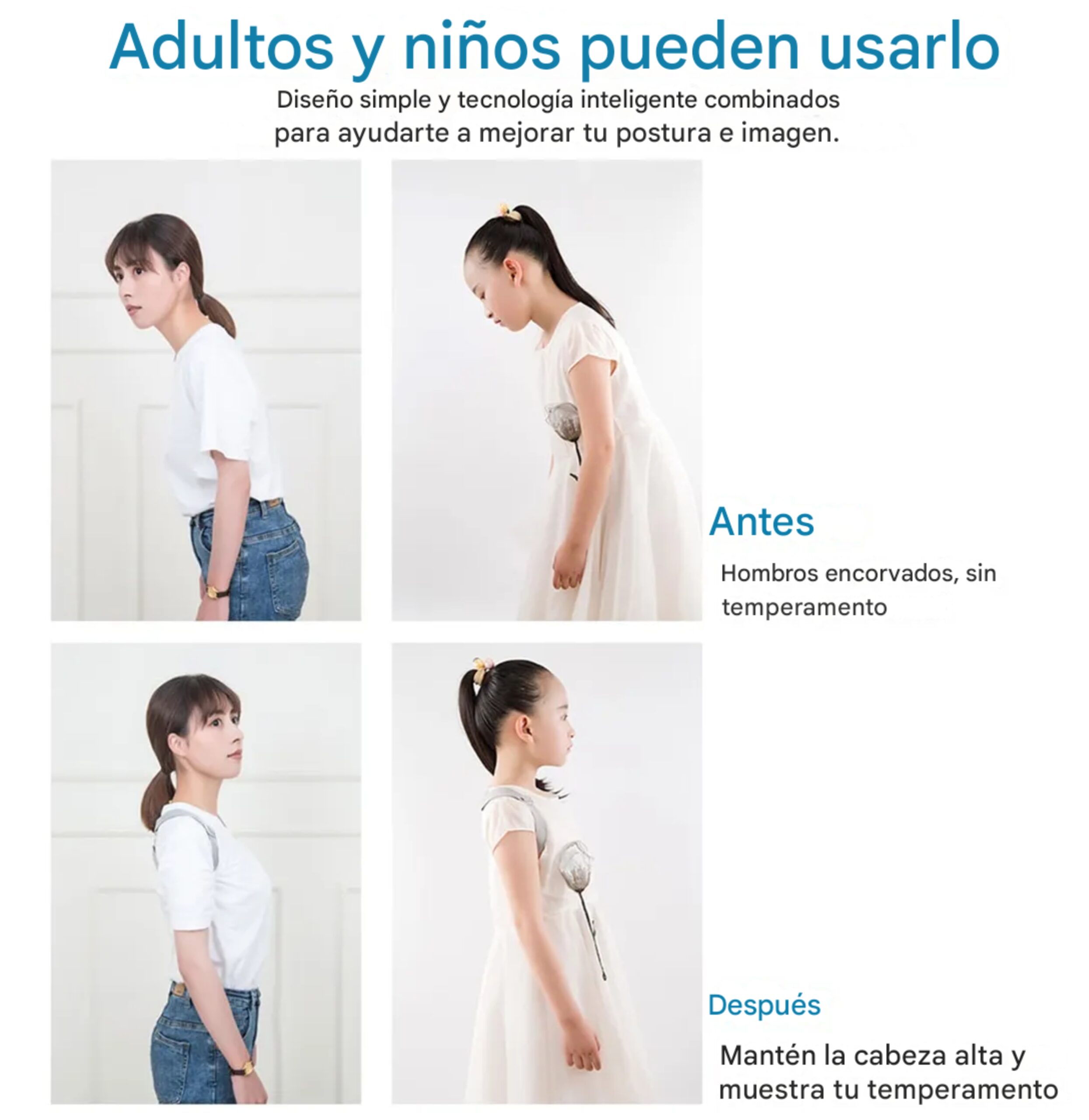 Corrector de Postura con Vibración y Soporte Ajustable – Biogate Argentina