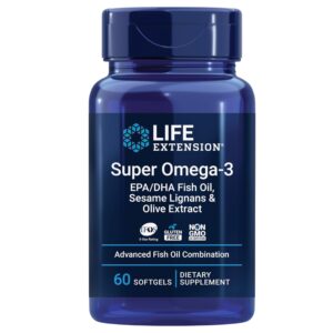 Aceite de pescado Super Omega-3 EPA/DHA 60 unidades Life Extension