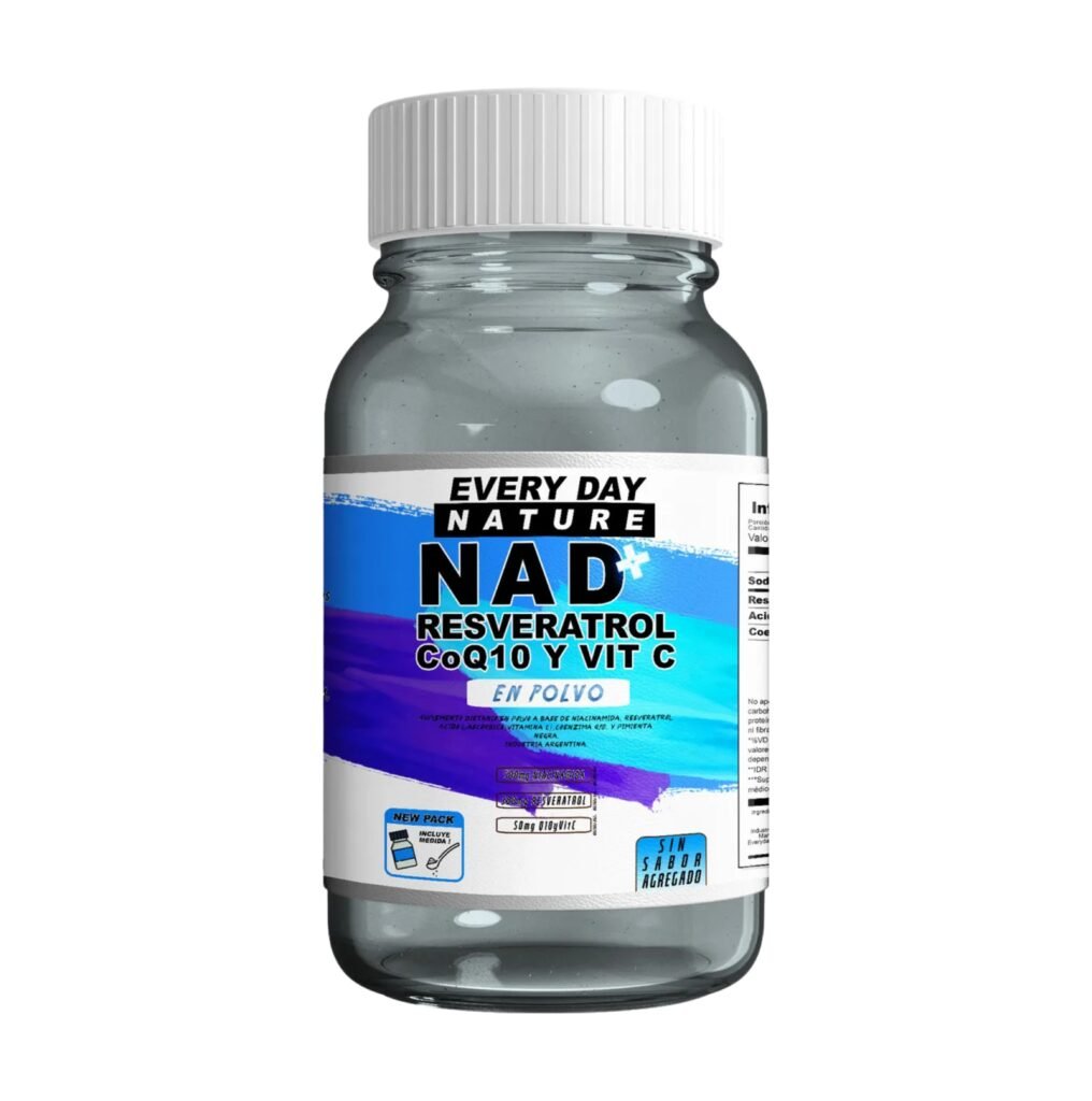 Nad+ Resveratrol Coq10 Vitamina C Energia 90 Dias Polvo – Biogate Argentina