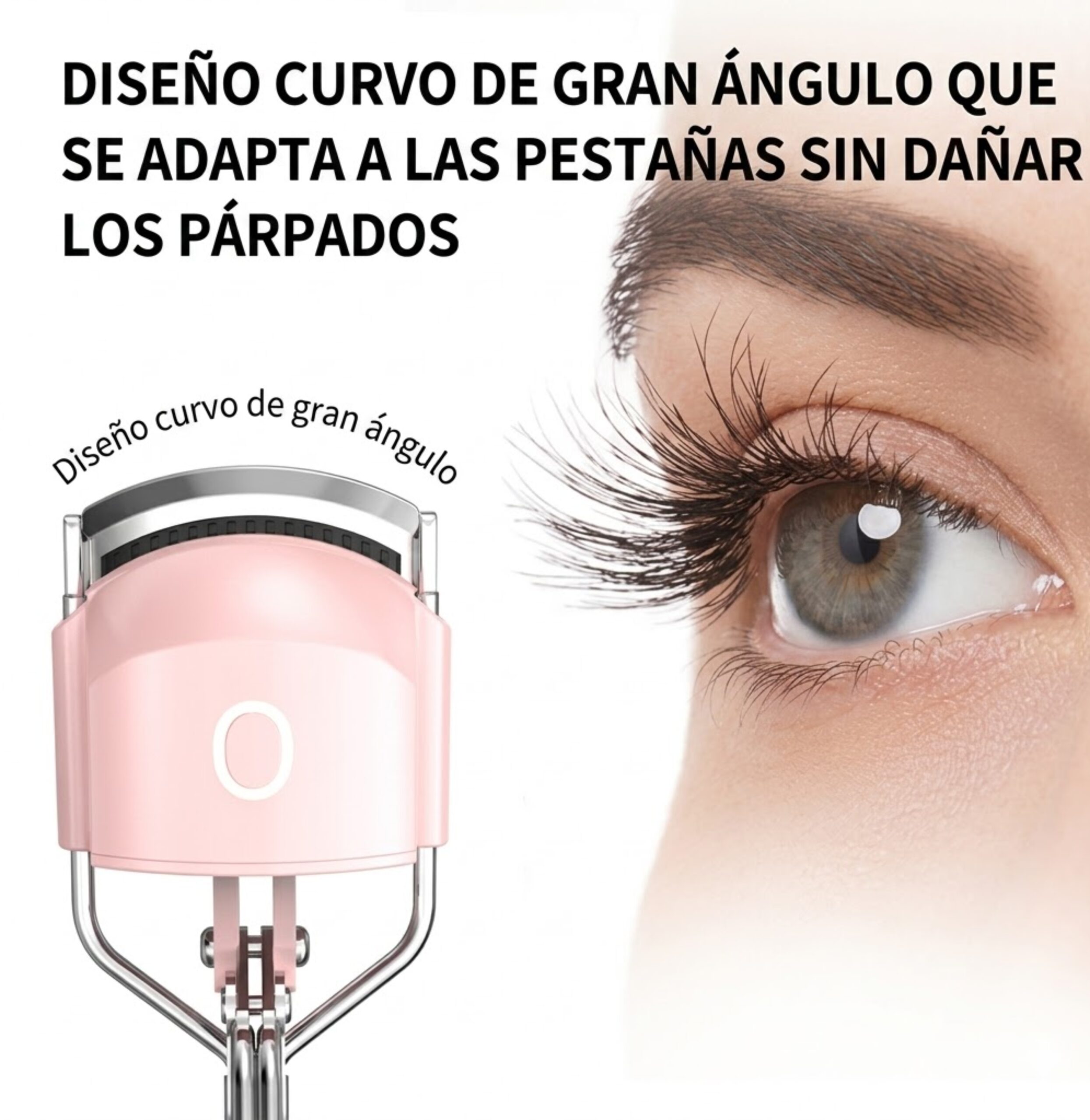 Rizador De Pestañas Térmico Recargable Usb Portátil Blanco - Imagen 4