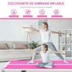 Colchoneta Inflable Gym Acrobatica Yoga Fitness Profesional Color Rosa – Biogate Argentina